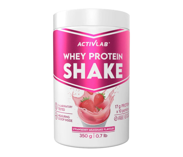 Activlab Whey Protein Shake Smak truskawkowy koktajl mleczny (słój 35 - 1580647 - zdjęcie